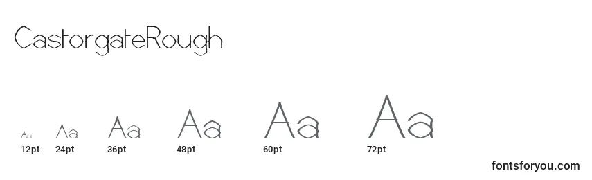 CastorgateRough Font Sizes