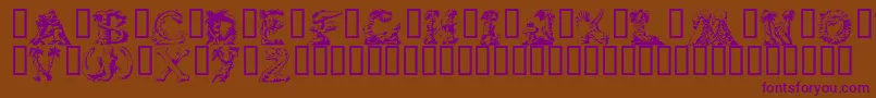 LOSTW    Font – Purple Fonts on Brown Background