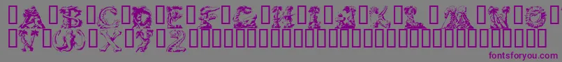 LOSTW    Font – Purple Fonts on Gray Background