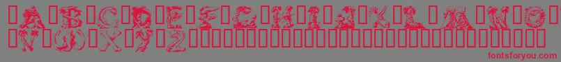 LOSTW    Font – Red Fonts on Gray Background