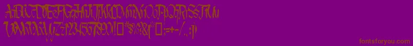 Lotharus Wide Top Font – Brown Fonts on Purple Background
