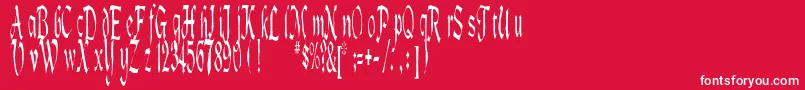 Lotharus Font – White Fonts on Red Background