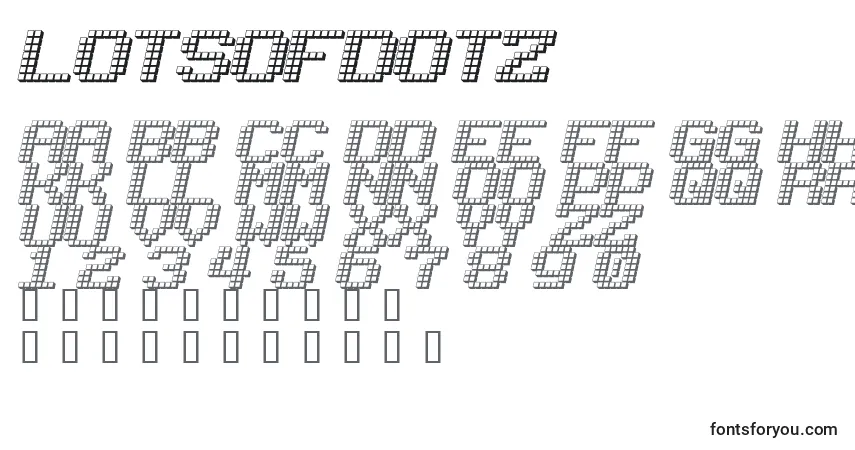 A fonte LOTSOFDOTZ (132933) – alfabeto, números, caracteres especiais