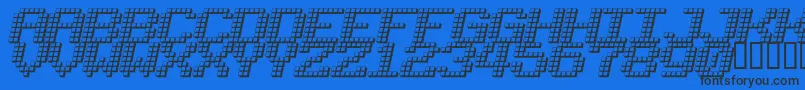 LOTSOFDOTZ Font – Black Fonts on Blue Background