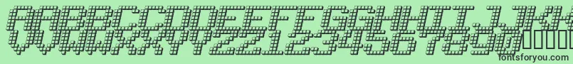 LOTSOFDOTZ Font – Black Fonts on Green Background