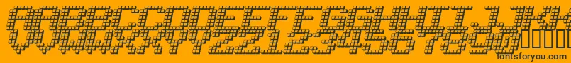 LOTSOFDOTZ Font – Black Fonts on Orange Background