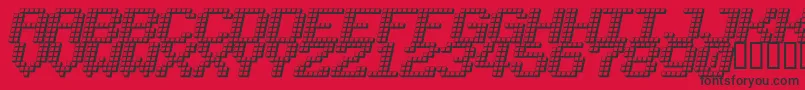 LOTSOFDOTZ Font – Black Fonts on Red Background
