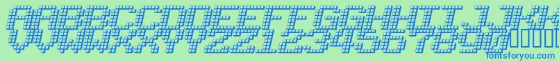 LOTSOFDOTZ Font – Blue Fonts on Green Background