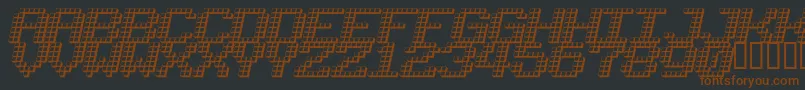 LOTSOFDOTZ Font – Brown Fonts on Black Background