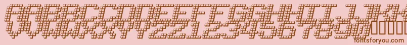 LOTSOFDOTZ Font – Brown Fonts on Pink Background