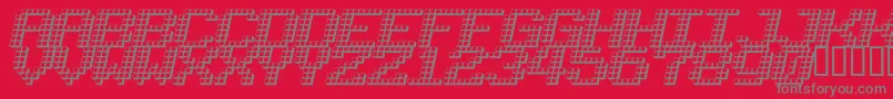 フォントLOTSOFDOTZ – 赤い背景に灰色の文字