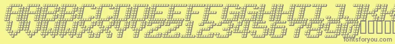 LOTSOFDOTZ Font – Gray Fonts on Yellow Background