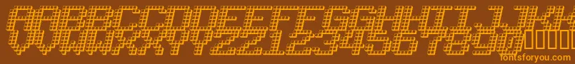 LOTSOFDOTZ Font – Orange Fonts on Brown Background