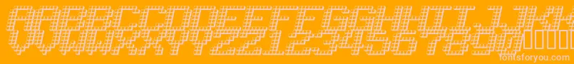 Шрифт LOTSOFDOTZ – розовые шрифты на оранжевом фоне