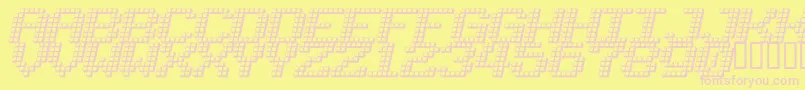 LOTSOFDOTZ Font – Pink Fonts on Yellow Background
