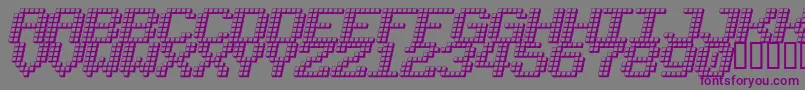 LOTSOFDOTZ Font – Purple Fonts on Gray Background