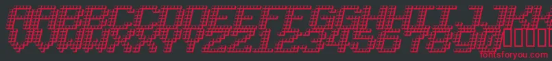 LOTSOFDOTZ Font – Red Fonts on Black Background