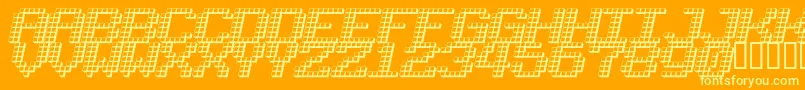 LOTSOFDOTZ Font – Yellow Fonts on Orange Background