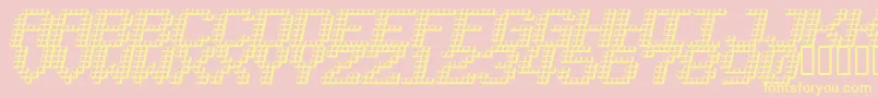 Шрифт LOTSOFDOTZ – жёлтые шрифты на розовом фоне