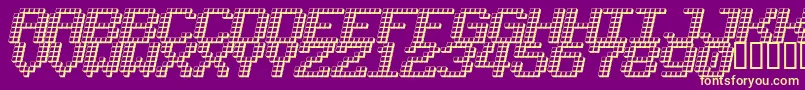 LOTSOFDOTZ Font – Yellow Fonts on Purple Background