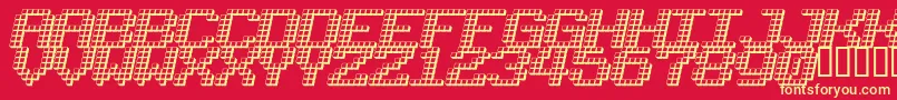 LOTSOFDOTZ Font – Yellow Fonts on Red Background