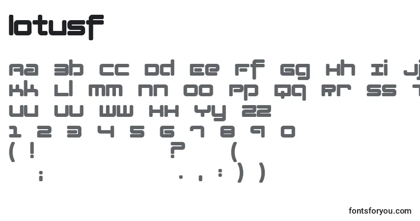 Lotusf   (132935)フォント–アルファベット、数字、特殊文字