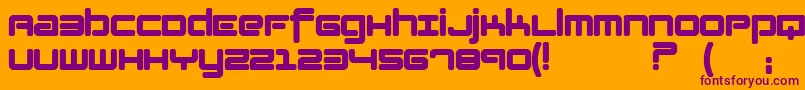 lotusf   Font – Purple Fonts on Orange Background