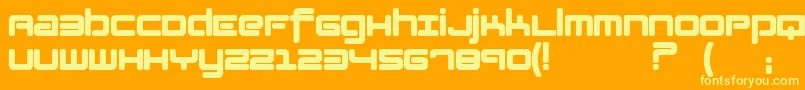 lotusf   Font – Yellow Fonts on Orange Background