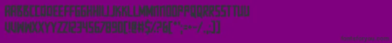 フォントLoudhailer – 紫の背景に黒い文字