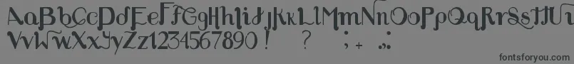 フォントLouie s Font – 黒い文字の灰色の背景