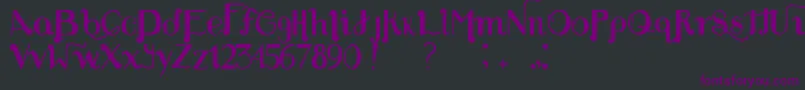 Louie s Font-Schriftart – Violette Schriften auf schwarzem Hintergrund