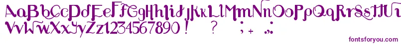Louie s Font-fontti – violetit fontit valkoisella taustalla