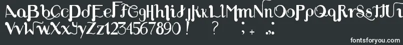 フォントLouie s Font – 黒い背景に白い文字