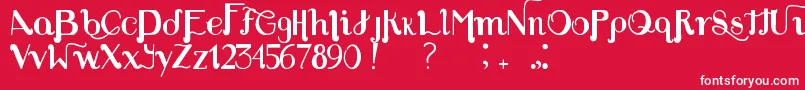Louie s Font-fontti – valkoiset fontit punaisella taustalla