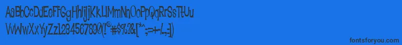 Шрифт LOUNB    – чёрные шрифты на синем фоне