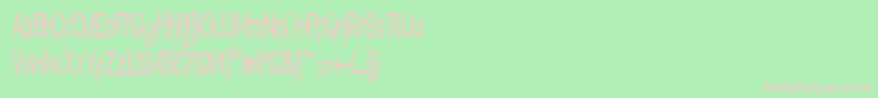 LOUNB    Font – Pink Fonts on Green Background