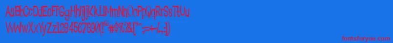 LOUNB    Font – Red Fonts on Blue Background