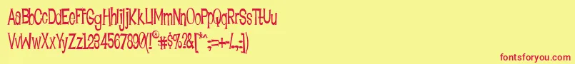 LOUNB    Font – Red Fonts on Yellow Background