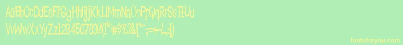 LOUNB    Font – Yellow Fonts on Green Background