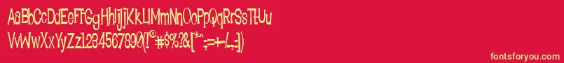 LOUNB    Font – Yellow Fonts on Red Background