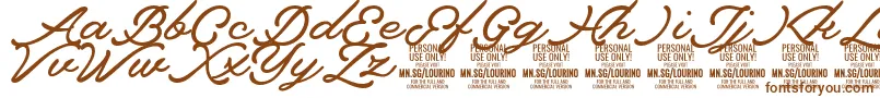 Lourino PERSONAL USE ONLY Font – Brown Fonts on White Background