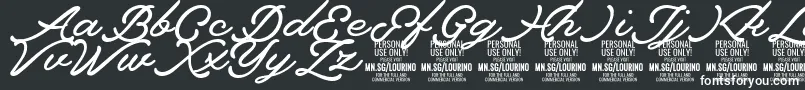 Lourino PERSONAL USE ONLY Font – White Fonts