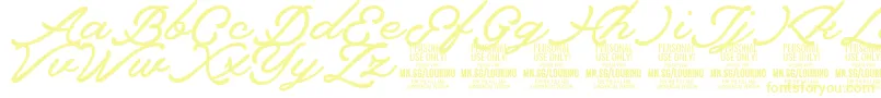 Lourino PERSONAL USE ONLY Font – Yellow Fonts