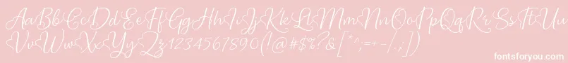 Lova Valove Font by 7NTypes-Schriftart – Weiße Schriften auf rosa Hintergrund