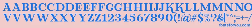 Шрифт Lova Valove Serif Font by 7NTypes – синие шрифты на розовом фоне