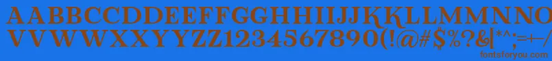 Lova Valove Serif Font by 7NTypes-fontti – ruskeat fontit sinisellä taustalla