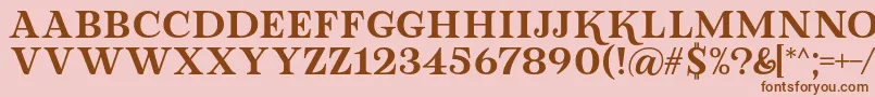 Lova Valove Serif Font by 7NTypes Font – Brown Fonts on Pink Background