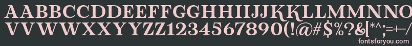 Fonte Lova Valove Serif Font by 7NTypes – fontes rosa em um fundo preto