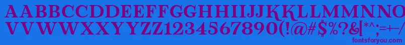 Lova Valove Serif Font by 7NTypes-fontti – violetit fontit sinisellä taustalla