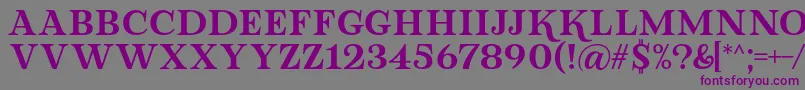 Czcionka Lova Valove Serif Font by 7NTypes – fioletowe czcionki na szarym tle